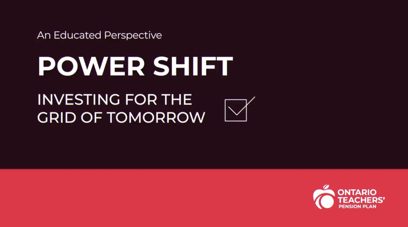 Web series title card: "Power Shift -- Investing for the grid of tomorrow"